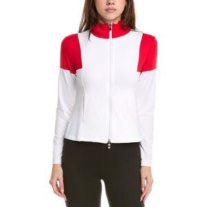 Post Card Womens  Zip Sweater Top, White